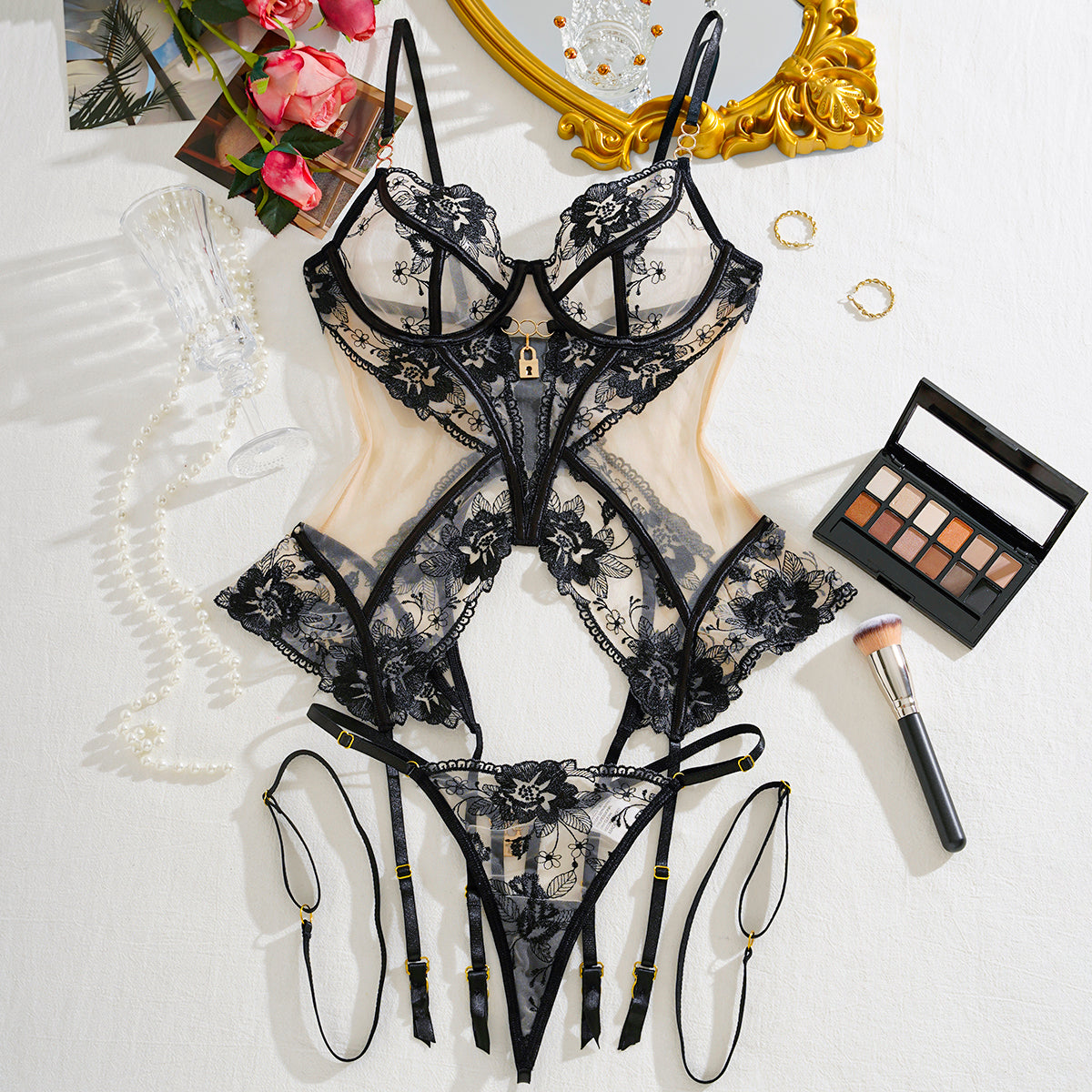 Varnosa 8457 Elegant Satin Set
