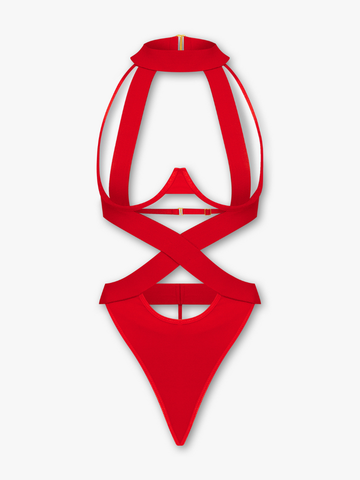 Varnosa  3034 Erica Halter Bodysuit