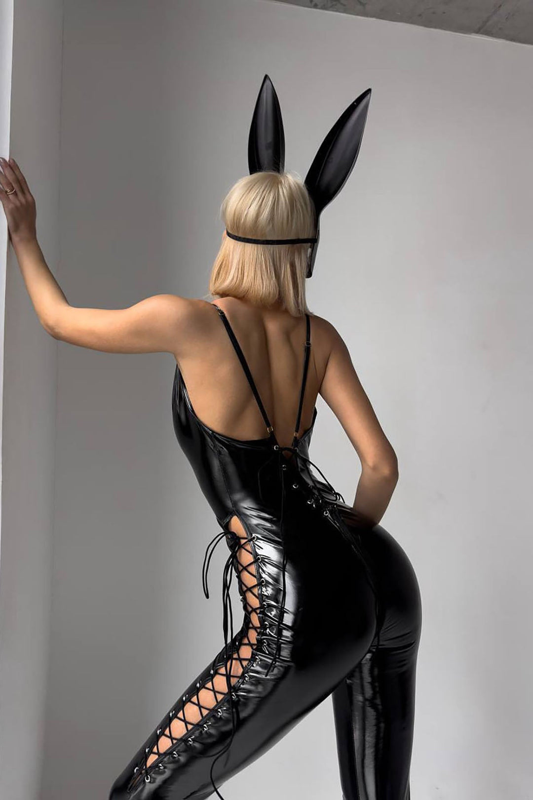 Varnosa 1040 Milana Fantezi Jumpsuit – Siyah