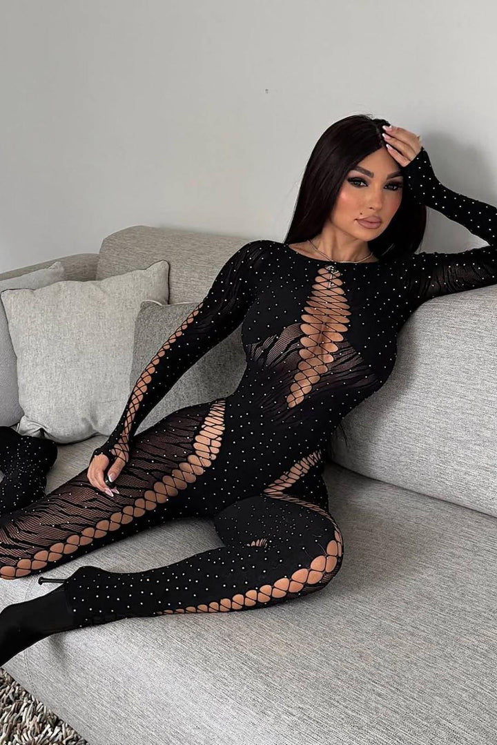 Varnosa 1043 Vanessa Tulum Vücut Çorabı – Siyah